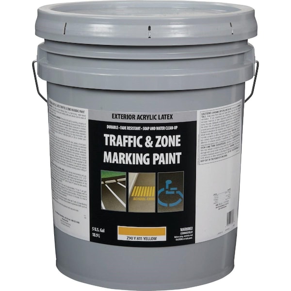 Traffic And Zone Traffic & Zone Yellow Latex 5 Gal. Traffic Paint Z90Y00811-20 - main